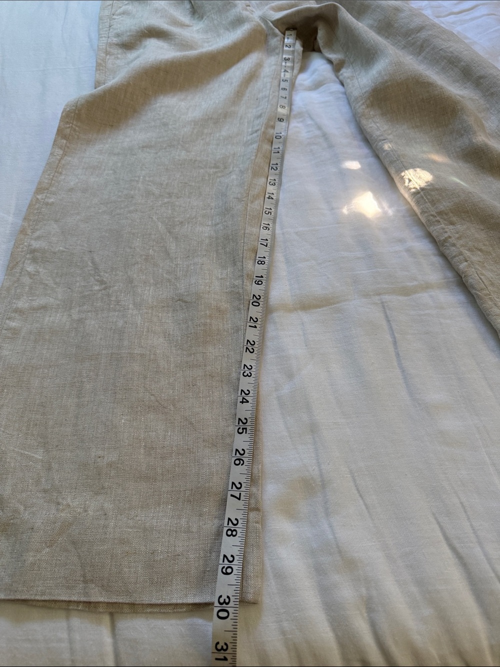 Banana Republic Wide-Leg Linen Blend Pants in Light Taupe - Picture 4 of 13